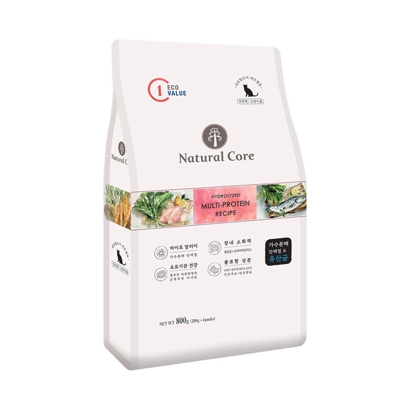 THỨC ĂN HẠT MÈO HỮU CƠ NATURAL CORE ECO ĐA ĐẠM CHO MÈO CẦN TĂNG CÂN 800gr - Mixo Pet Town