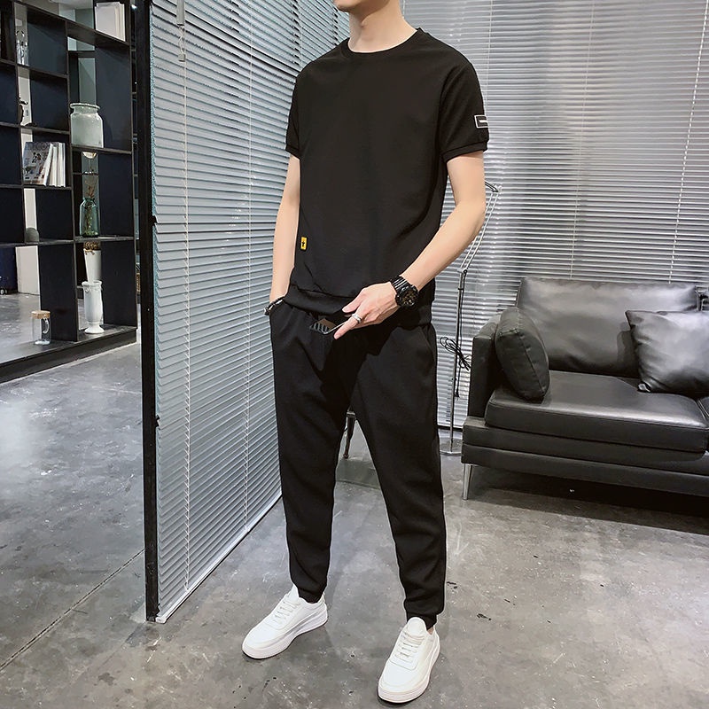 Bộ áo tay ngắn quần dài thời trang mùa hè cho nam có bán lẻ