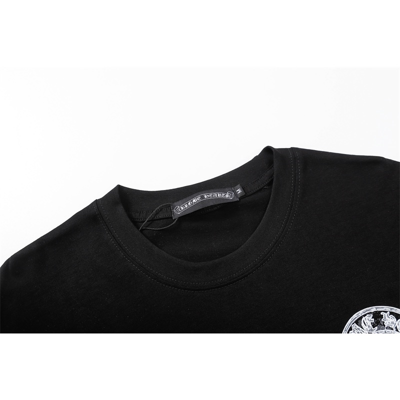 Áo Thun Cotton Tay Ngắn Dáng Rộng In Hình Chrome Heart Phát Sáng Thời Trang Cho Cặp Đôi