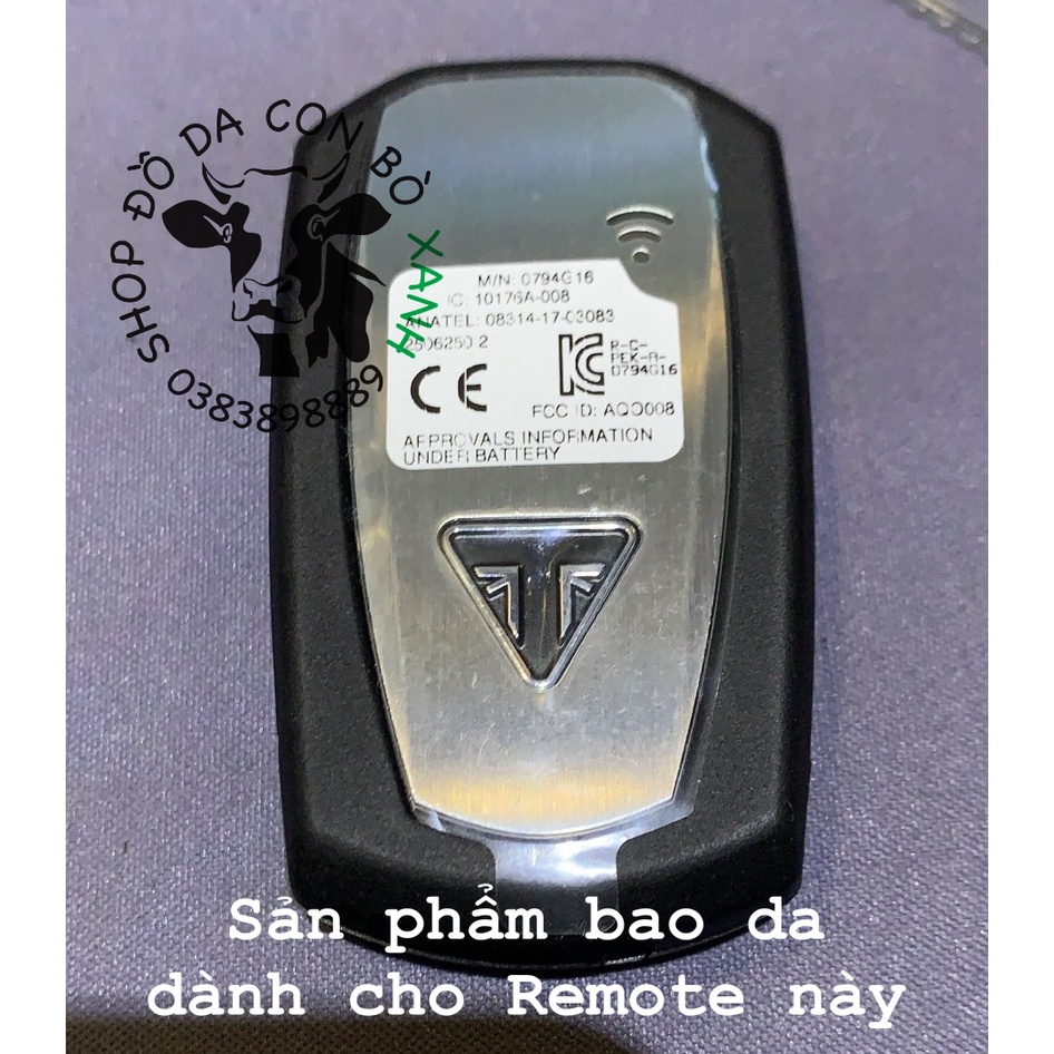 Bao Da Chìa Khóa Remote điều khiển Triumph Speed Triple RS handmade da thật