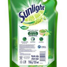 Túi nước Rửa Chén Khử Mùi Sunlight Trà Xanh Matcha Nhật Bản 750g