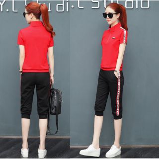 Bộ đồ thể thao lửng logo STT395