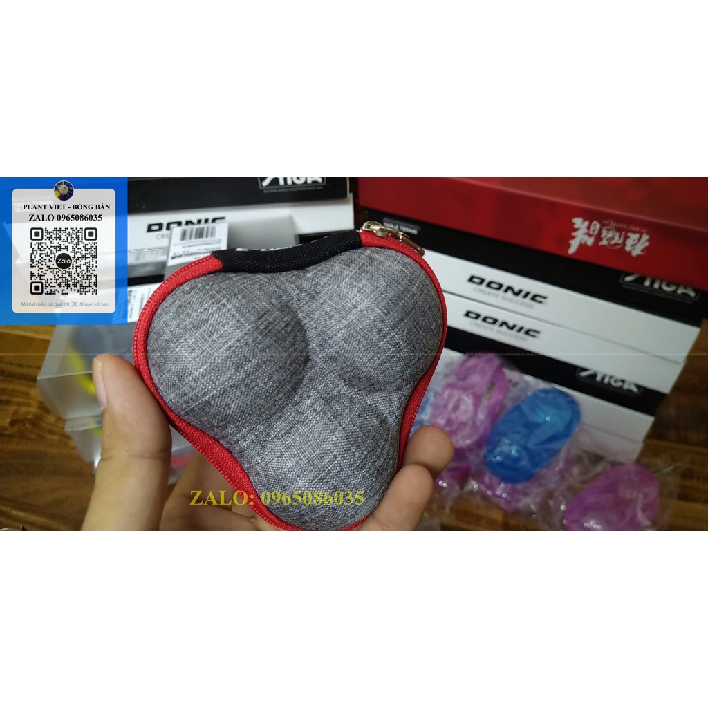 Hộp đựng bóng thi đấu E-lian xám đỏ đựng 3 quả