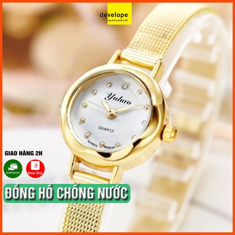 Đồng hồ nữ thời trang Yuhao MN99 mặt kính khối 3d, chống nước