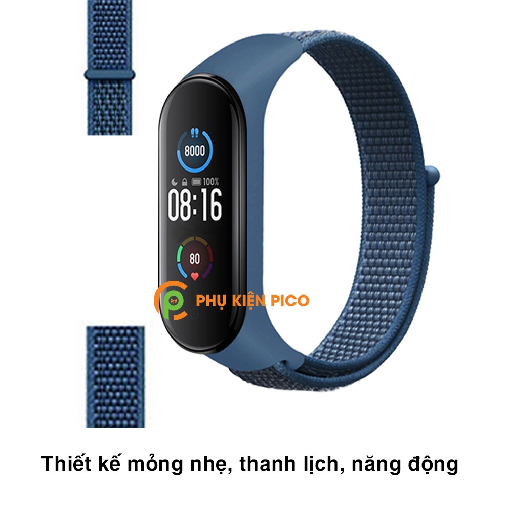 Dây đeo thay thế Xiaomi Mi Band 5 vải Nylon Sport Loop cao cấp siêu bền - Dây Nylon Sport Loop Miband 5