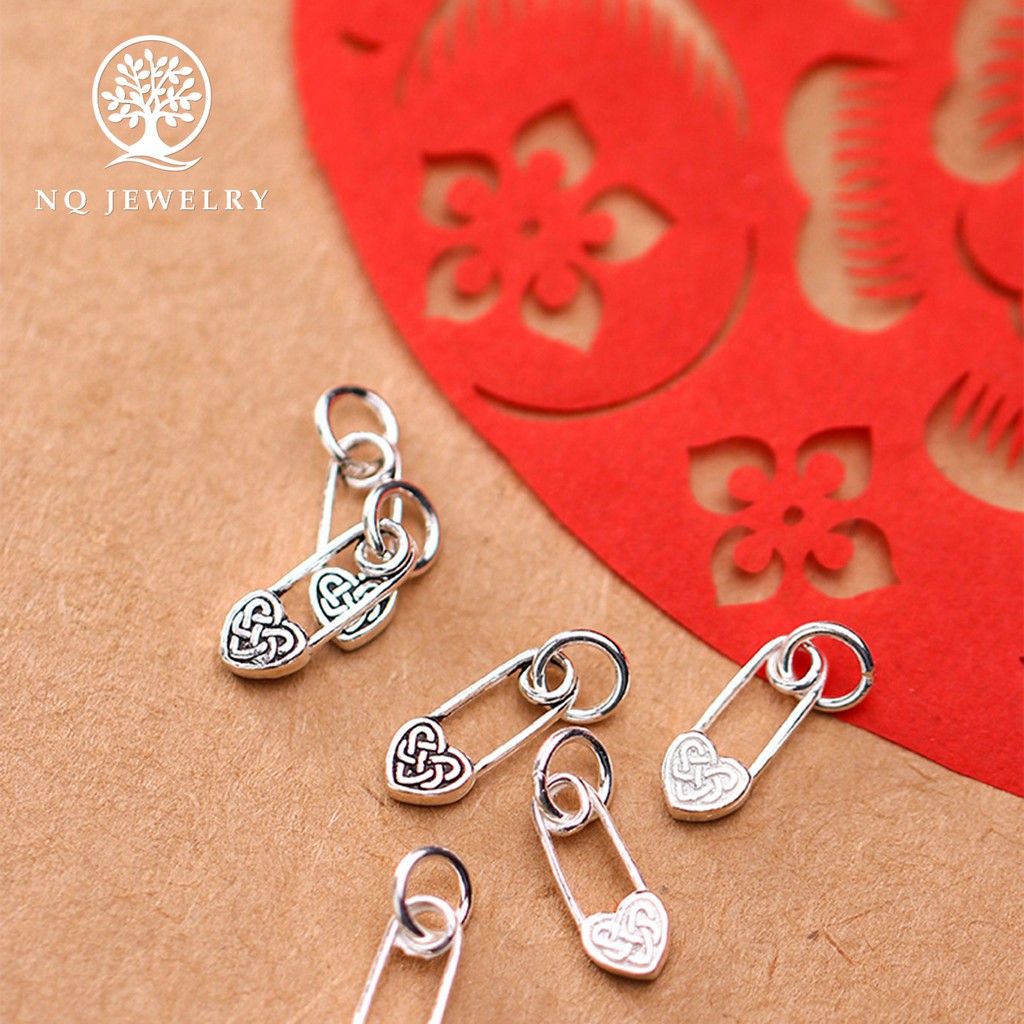 Charm bạc hình ổ khóa may mắn treo - NQ Jewelry