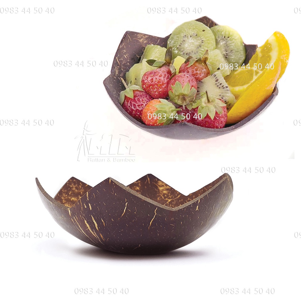 Bát dừa sao - dùng để ăn ngũ cốc, sallad, kem, chè, sinh tố trái cây.