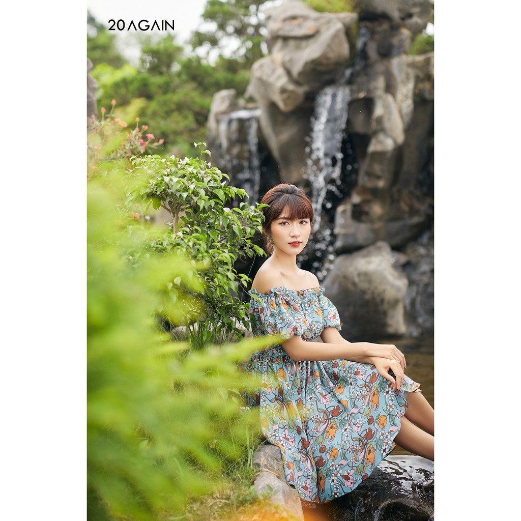 Đầm xòe chun eo 20AGAIN DEA1577 | BigBuy360 - bigbuy360.vn