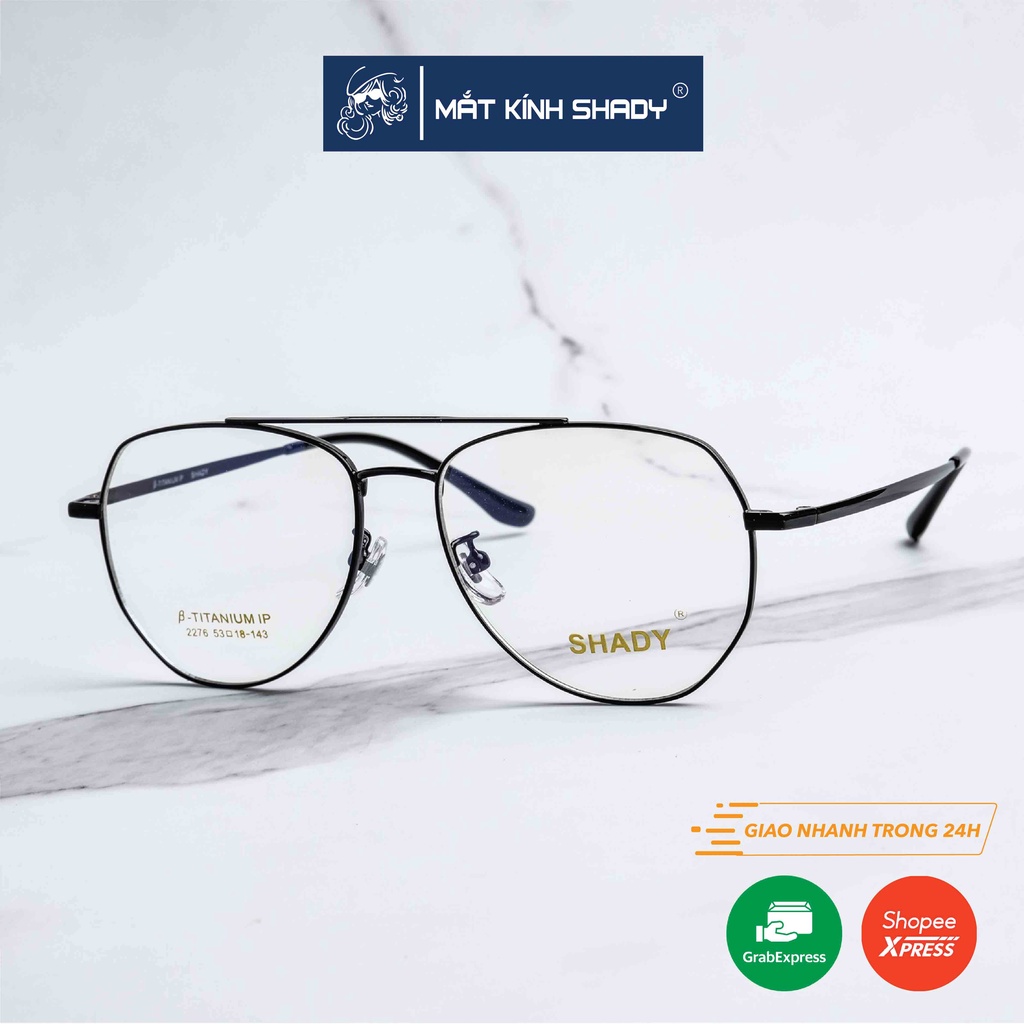 Gọng Kính Cận Titanium Shady Unisex G2299 (Nhiều Màu)