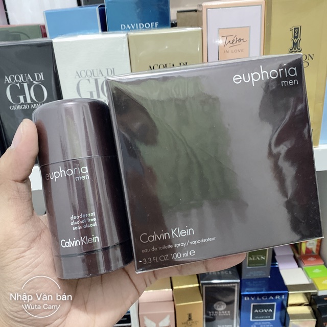 Nước hoa và lăn khử mùi CK Euphoria Men Full seal