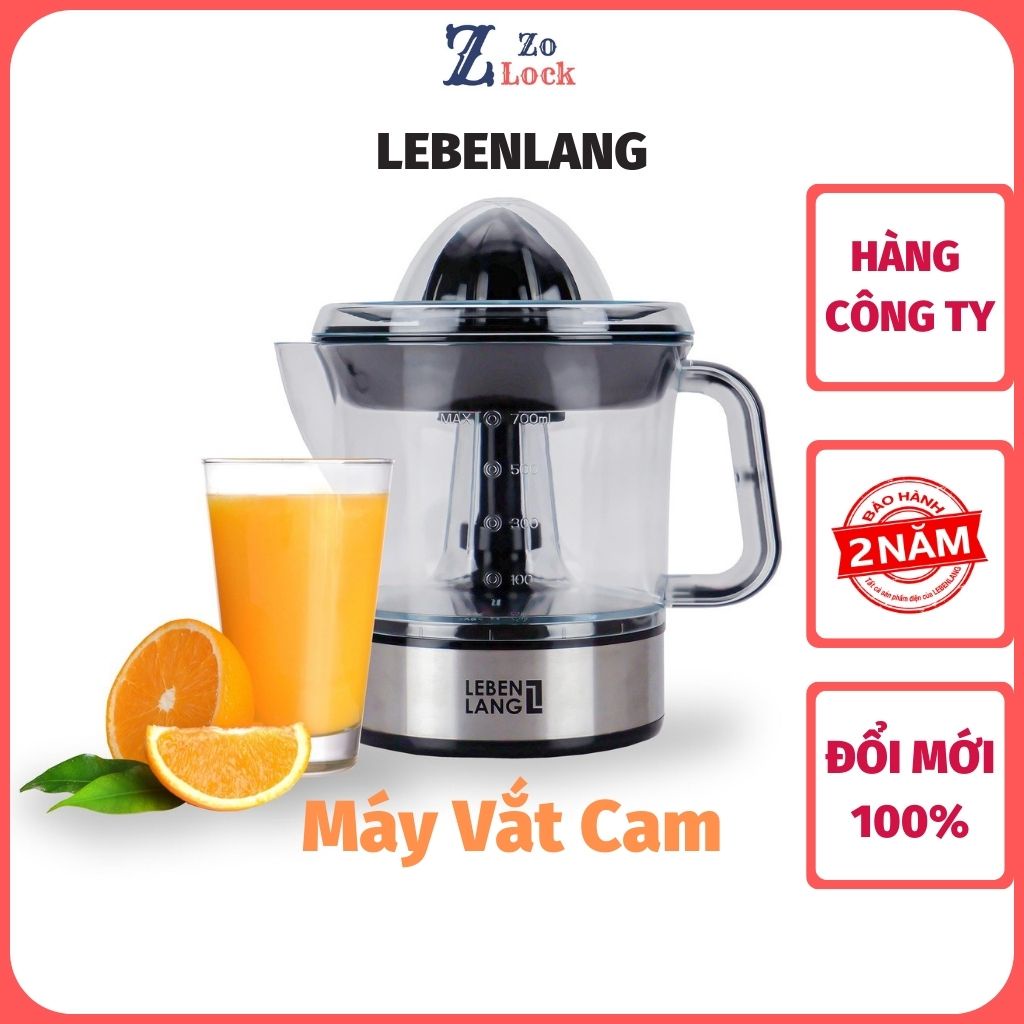 Máy vắt cam ép cam tự động LEBENLANG dung tích 700ml bảo hành 2 năm MVC