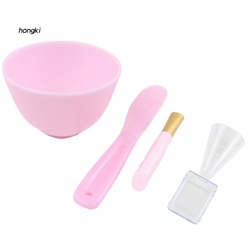 Bộ Dụng Cụ Bát Làm Mặt Nạ Đắp Mặt Bằng Silicone Kèm Que Và Cọ Tiện Lợi