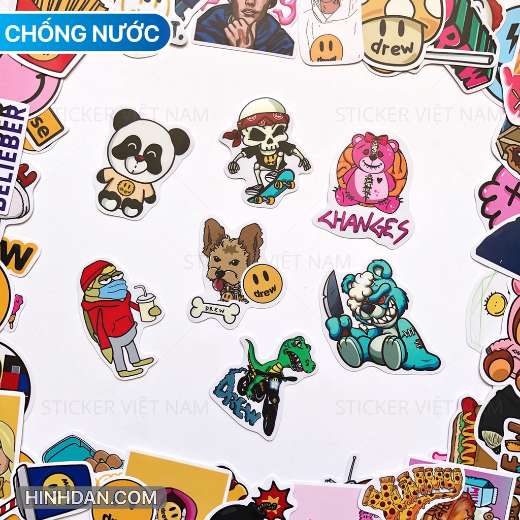 Hình Dán Drew Chống Nước Trang Trí Laptop, Máy tính, Nón Bảo Hiểm | Sticker Việt Nam