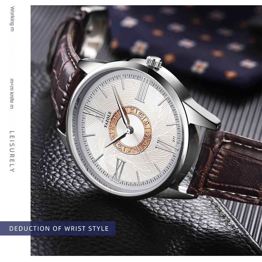 Đồng hồ đeo tay chạy pin thiết kế chòm sao đơn giản phong cách công sở thời trang cho nam