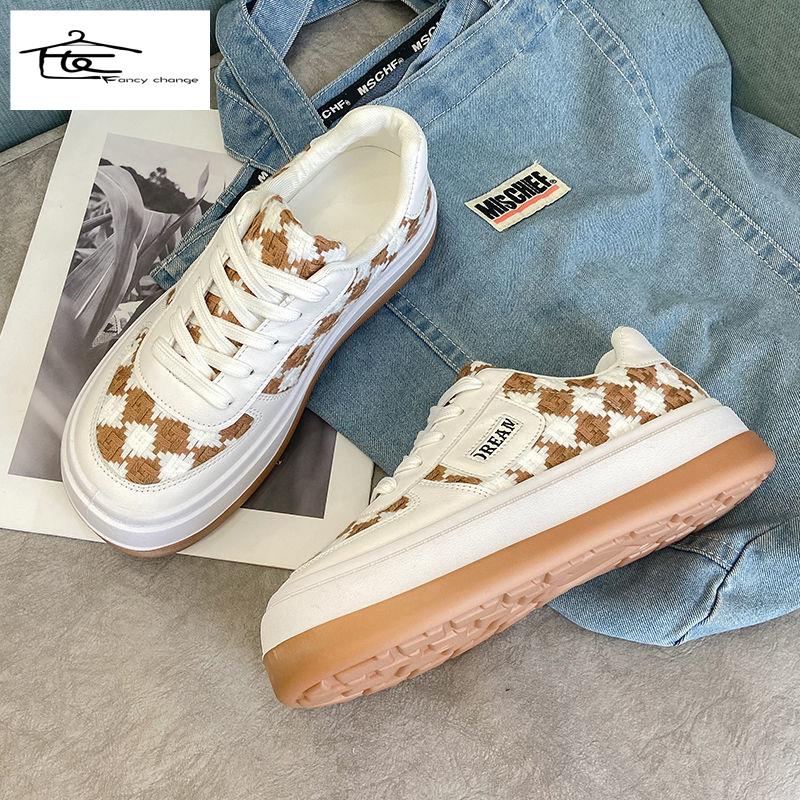 Giày Thể Thao Canvas Màu Trắng Phong Cách Hàn Quốc Cho Nữ