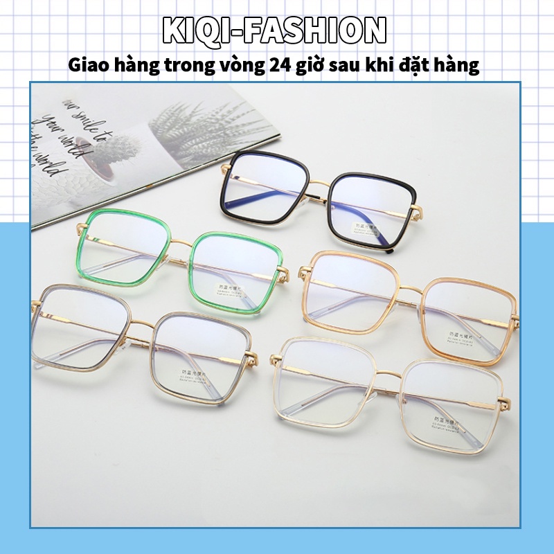 Mắt kính gọng vuông chống ánh sáng xanh thích hợp đeo khi xài máy tính