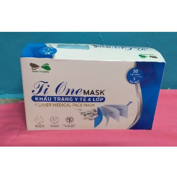 Khẩu trang Ti One hộp 50 cái 4 lớp
