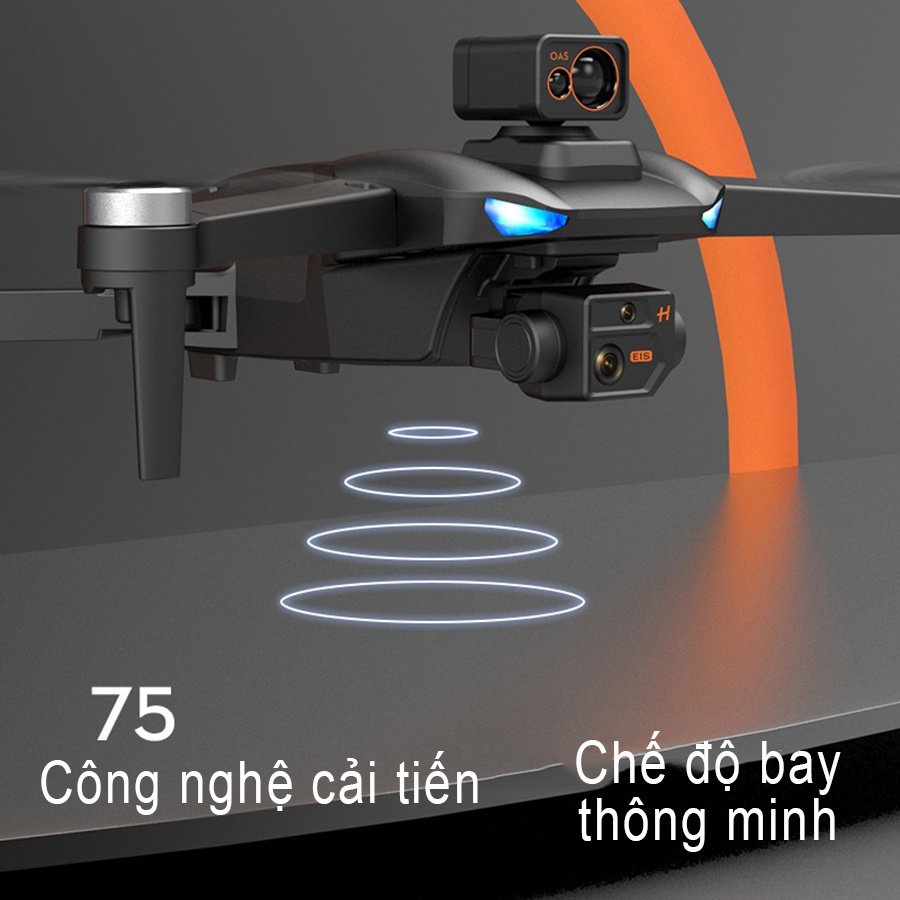Máy bay điều khiển từ xa mini 4 cánh có camera, flaycam4k K101 MAX - Drone playcam trang bị OAS / Pin 2500mA / Bay 30P