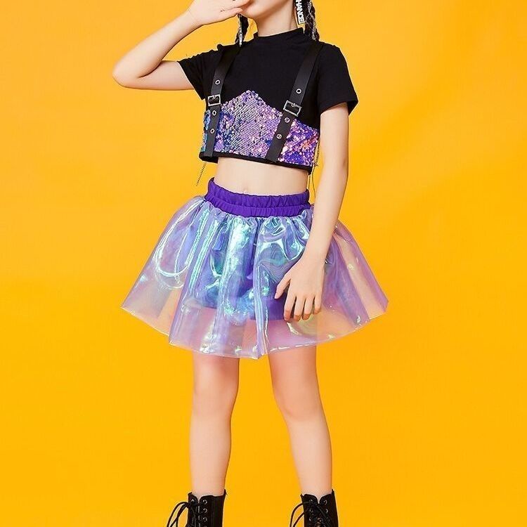 Đầm Biểu Diễn Nhảy Lala Fucking Đính Kim Sa Lấp Lánh Cho Bé Gái