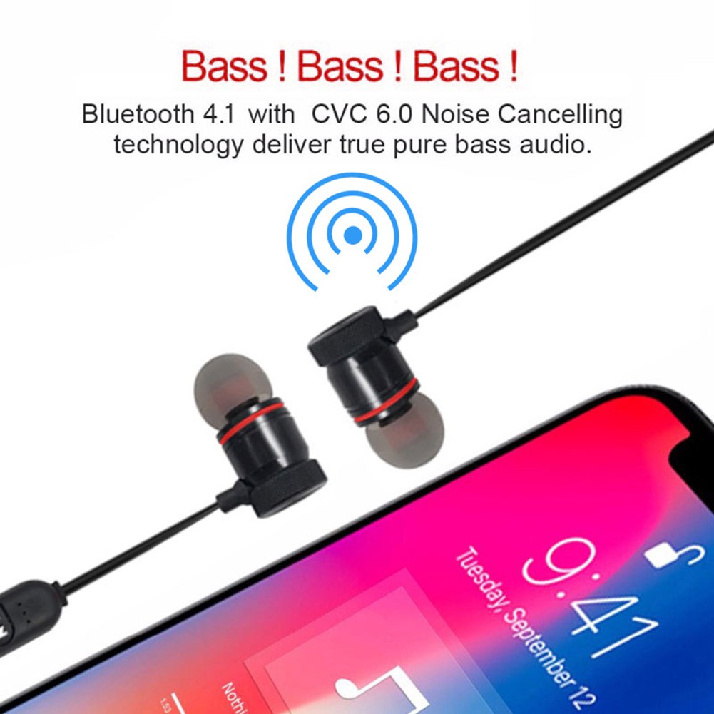 Tai Nghe Nhét Tai Không Dây Hel + Xt6 Kết Nối Bluetooth Âm Thanh Hifi Có Nam Châm