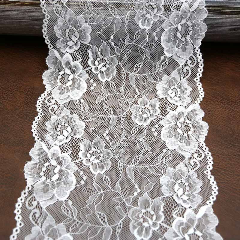 Cuộn Dây Ren Ruy Băng Màu Trắng Rộng 17cm Dài 3m Chất Lượng Tốt Dùng Làm Đồ Lót