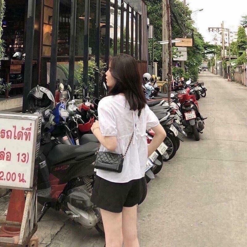 ⚡︎Freeship⚡︎Túi Đeo Chéo Hobo Trần Trám Dây Kép Nữ Xích Đen Da Nhám Sịn Sò, mã D66 - LOLOS BAG