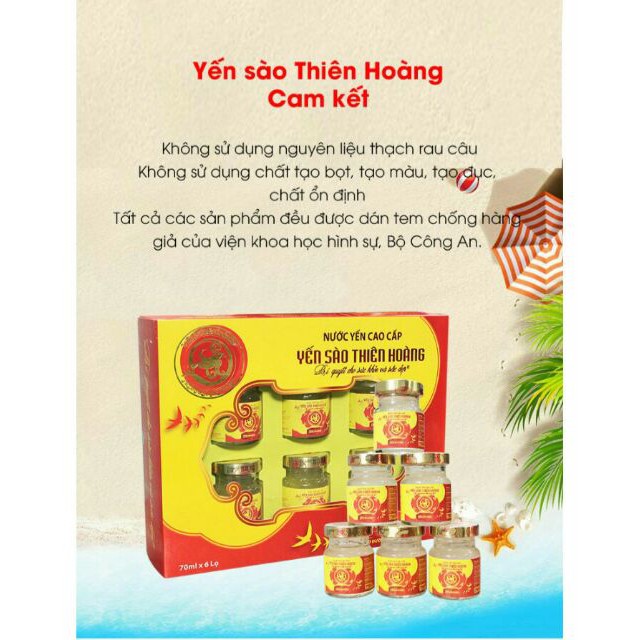 Combo 2 Hộp Yến Sào Cao Cấp Thiên Hoàng Có Đường 12% - Nước Yến Sào Nguyên Chất | BigBuy360 - bigbuy360.vn