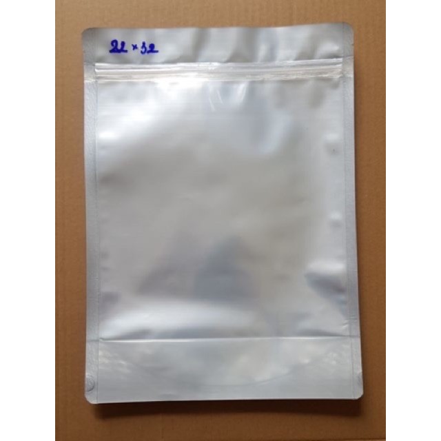 500g Túi Zip Mặt Bạc Đáy Đứng Đựng Thực Phẩm