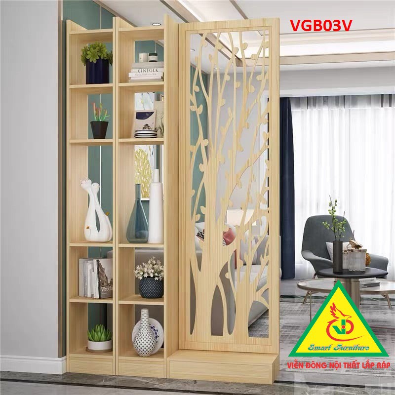 KỆ VÁCH NGĂN PHÒNG KHÁCH , NHÀ BẾP   VGB01V - Nội thất lắp ráp Viendong Adv