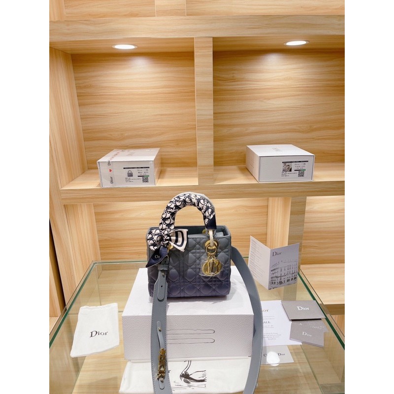 TÚI DIOR LADY DA MỀM 5 Ô  MÀU LOANG