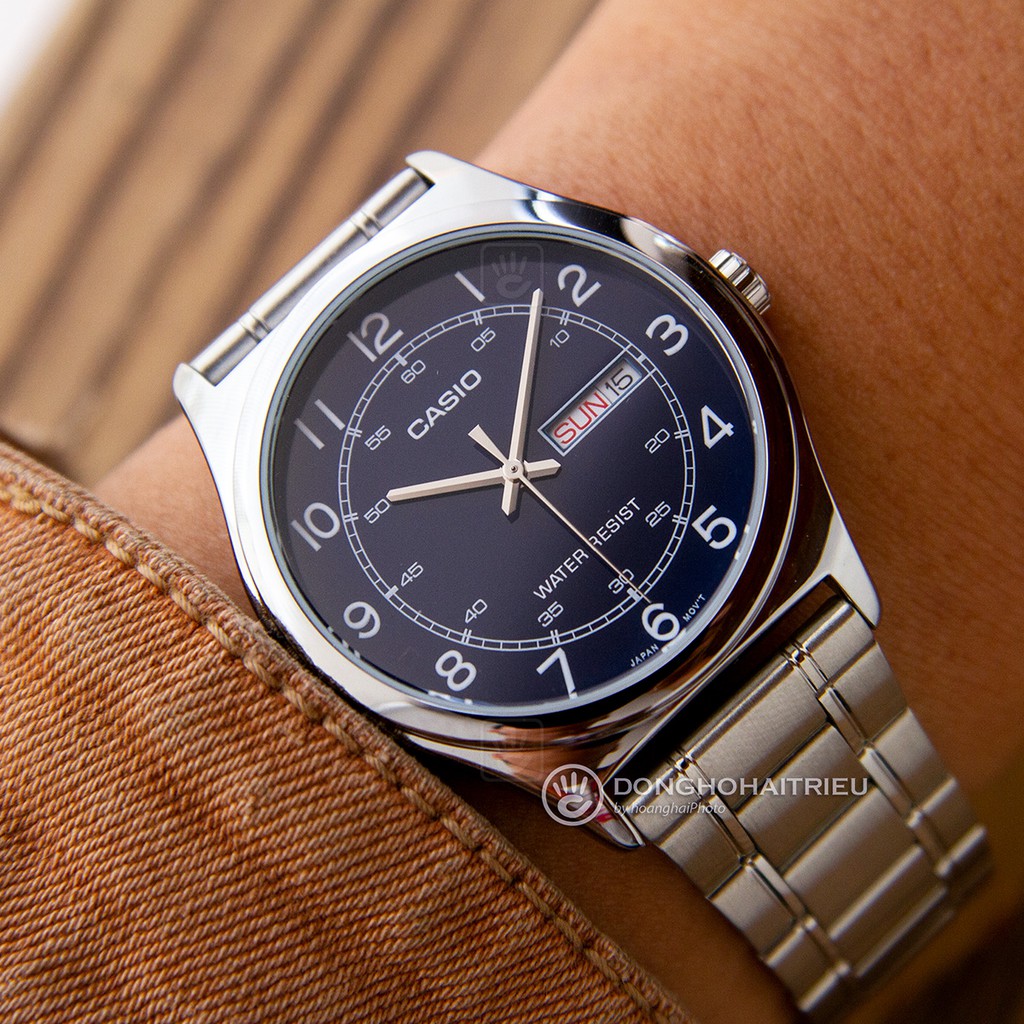 Đồng hồ nam dây kim loại chính hãng Casio Anh Khuê MTP-V006D-2BUDF