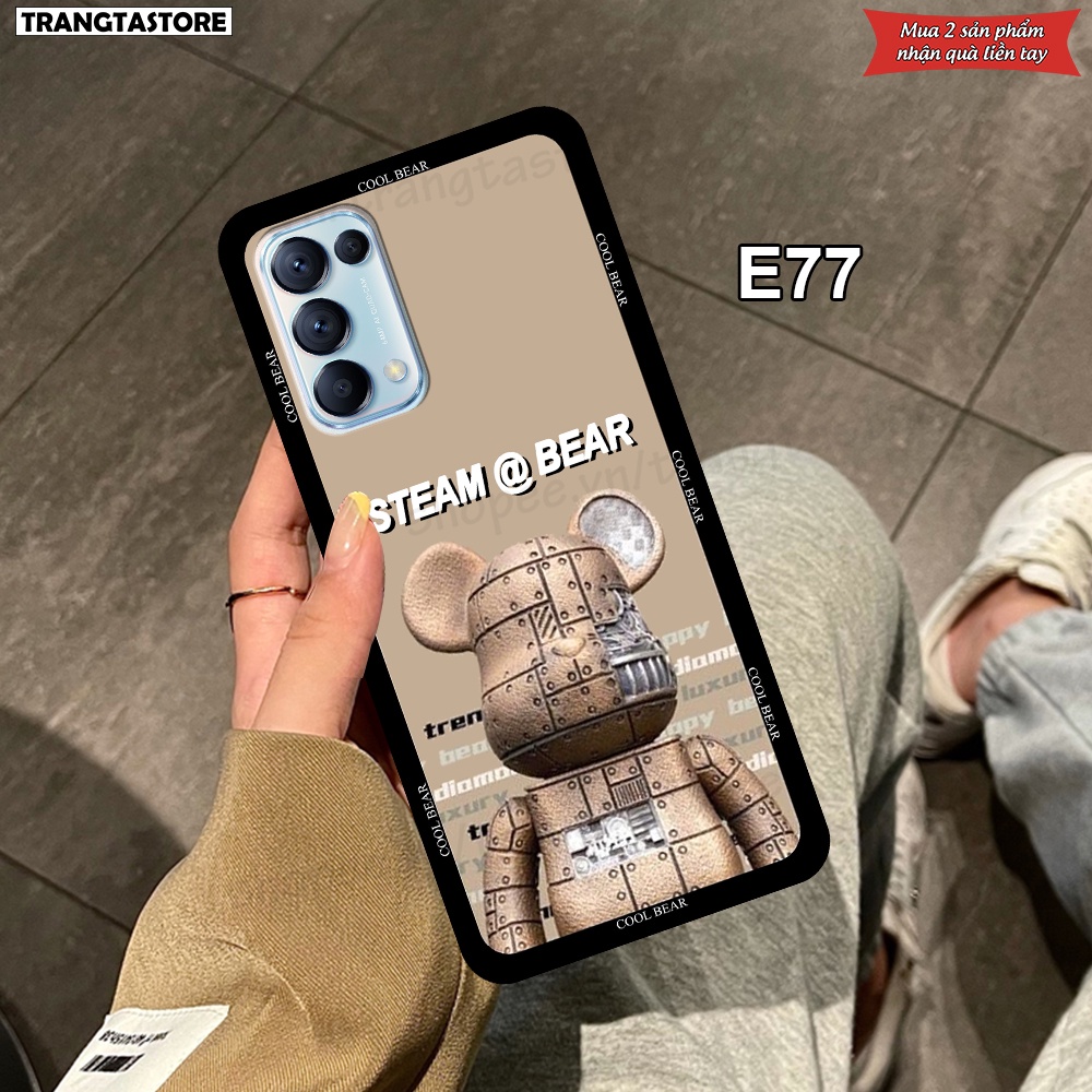 Ốp Oppo Reno5 4G / Reno5 5G / Reno 5 in hình gấu Bearbrick,Metal Style,Doremon siêu dễ thương chất lượng