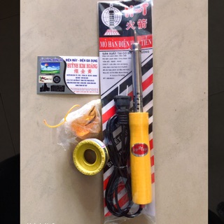 Mỏ hàn thiếc cán gỗ 60W/40W tặng 30g nhựa thông,cuộn chì hàn loại 1