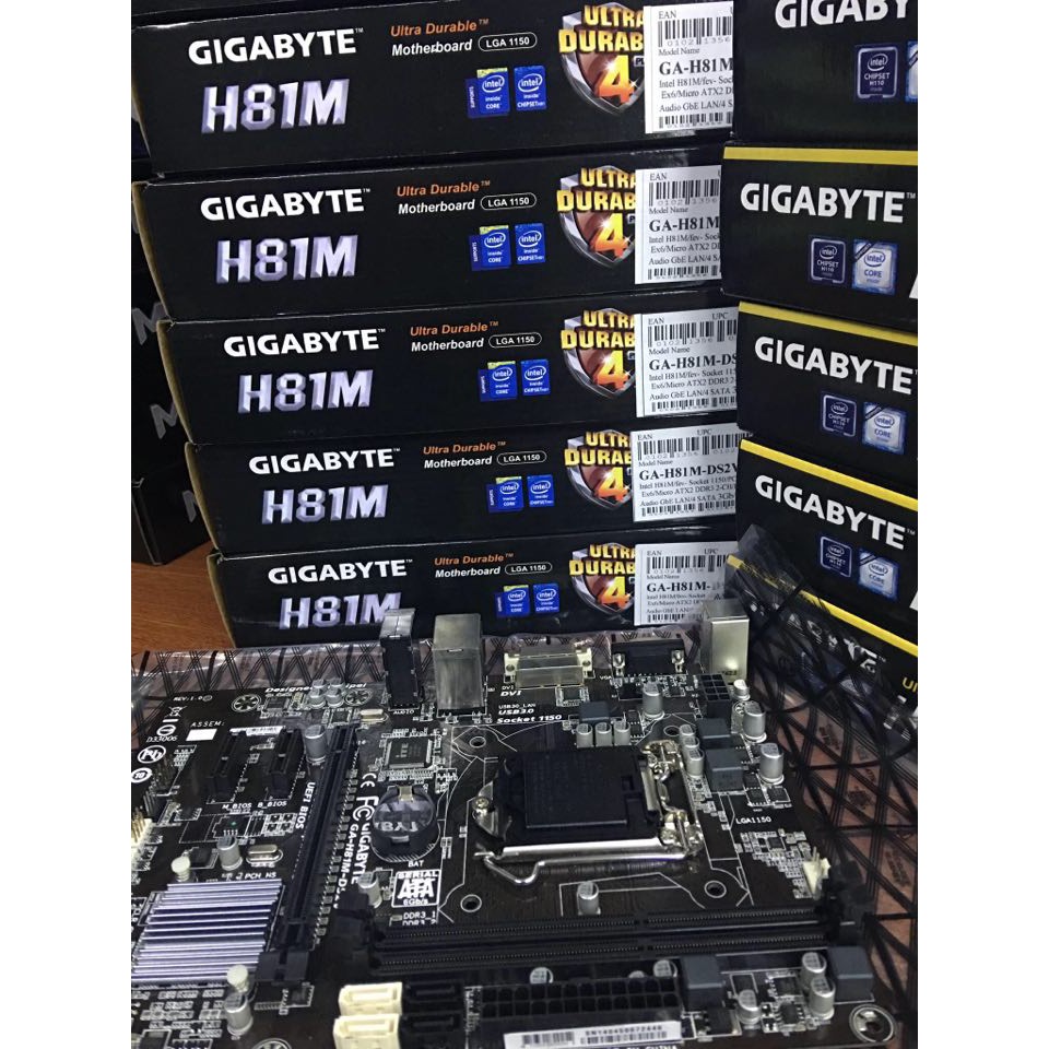 Main Gigabyte H81M-S2PV DS2V mới renew full hộp bảo hành 24 tháng