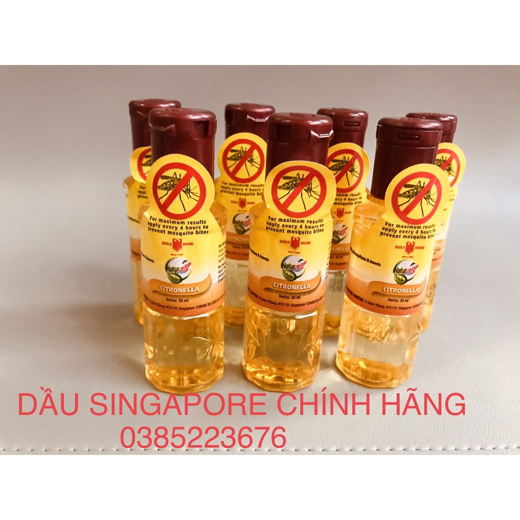 Dầu chống muỗi Natur Oil Citronella tinh chất sả hiệu con Ó  Singapre