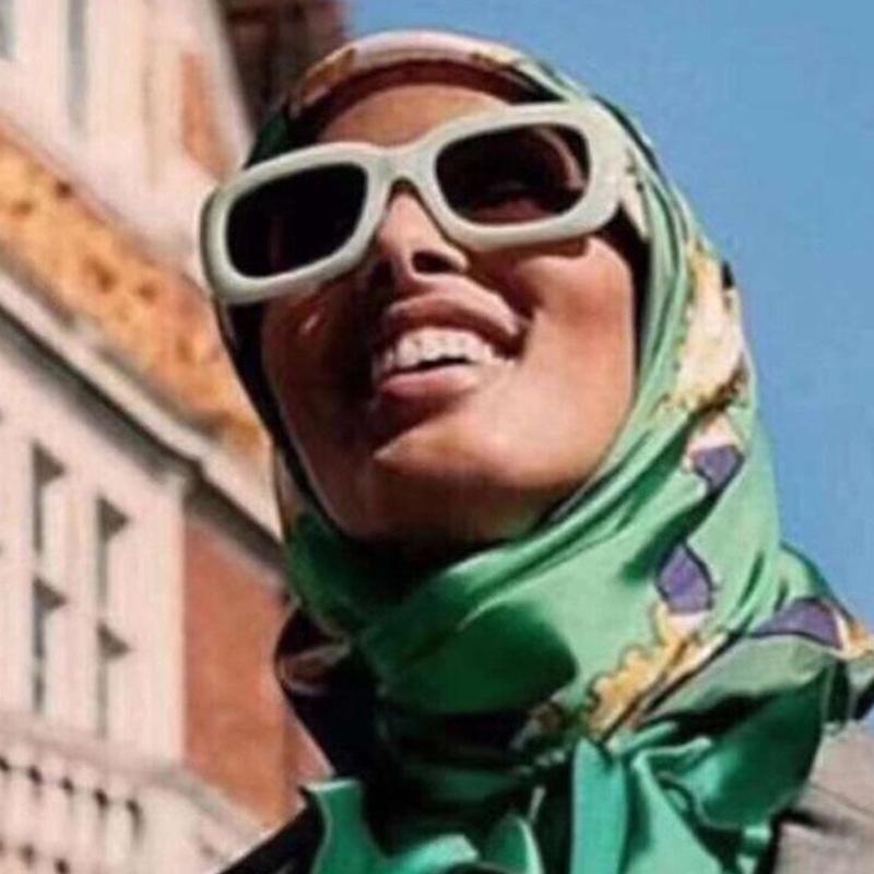 Kính Mát Gọng Vuông Chống Tia UV400 Phong Cách Hàn Quốc Cho Nữ