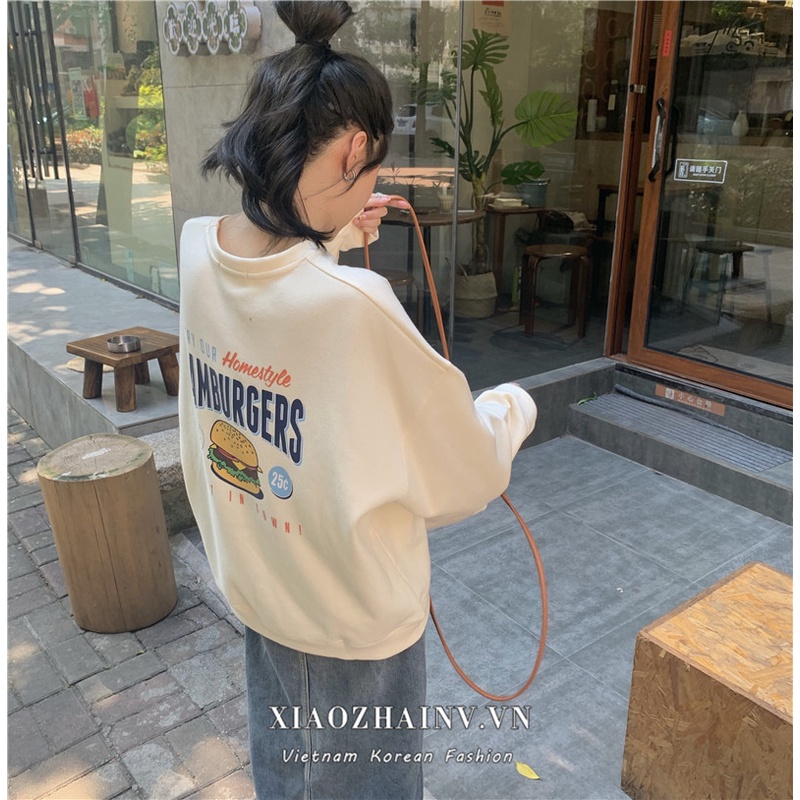 Xiaozhainv Áo sweatshirt tay dài dáng rộng phong cách Hàn Quốc thời trang trẻ trung cho nữ | BigBuy360 - bigbuy360.vn