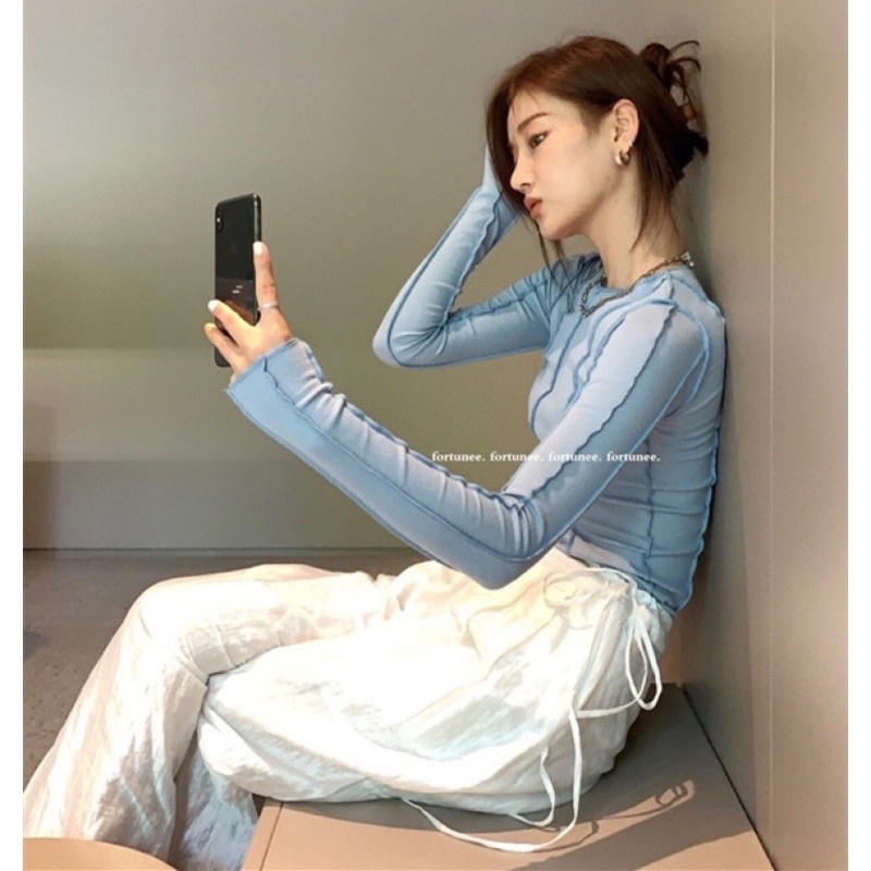 Áo thun tay dài sọc free size