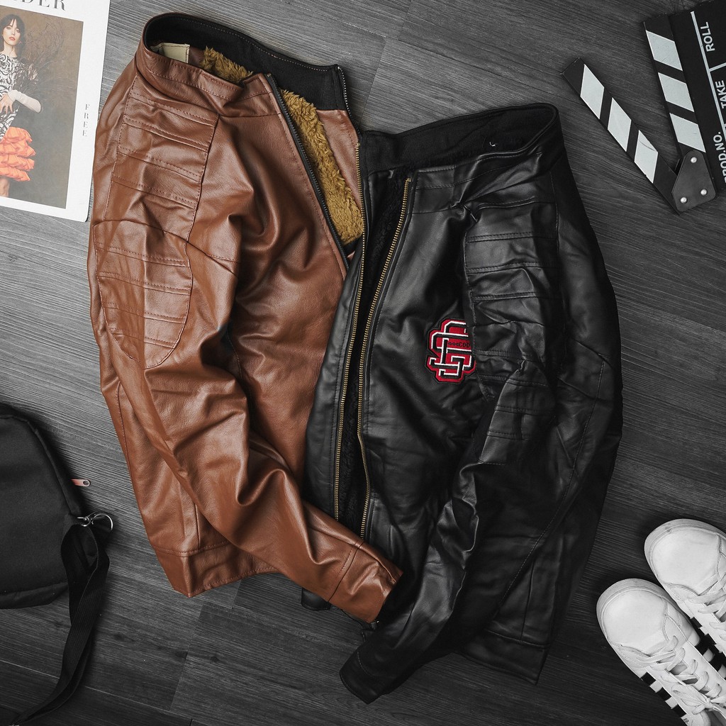 Áo khoác da lót lông thêu logo LADOS - 137 | BigBuy360 - bigbuy360.vn