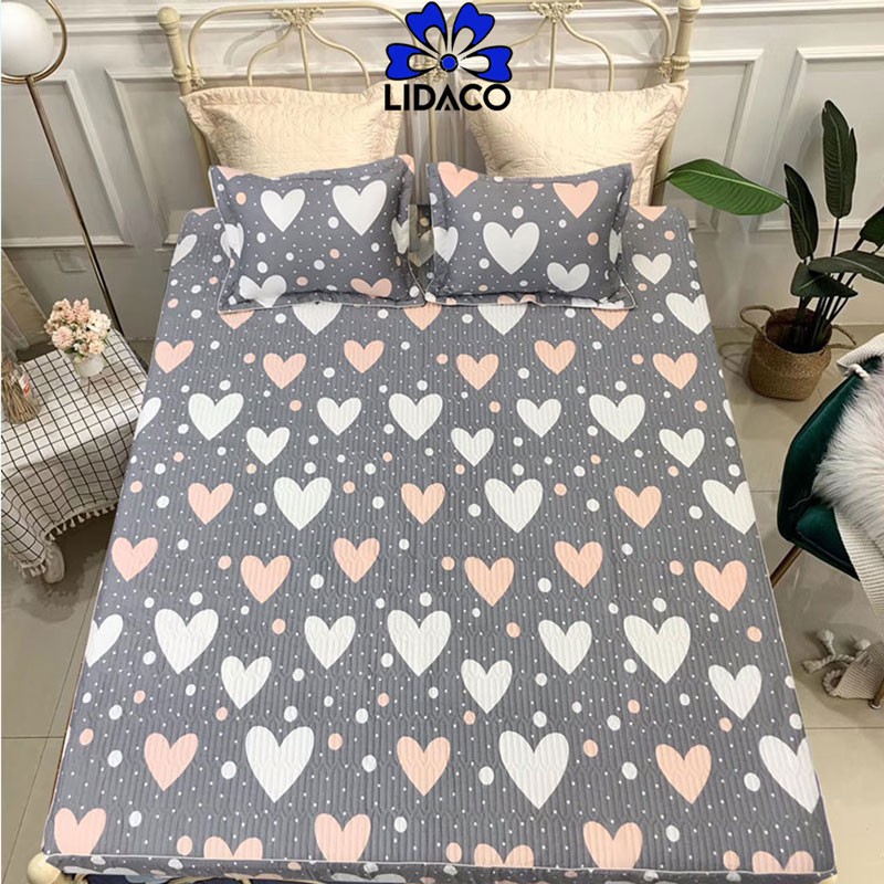 [Mã giảm 100k đơn 250k] Bộ ga giường cotton hàn LIDACO cotton 100% mềm mát , thấm hút tuyệt đối đủ mọi size nệm | BigBuy360 - bigbuy360.vn