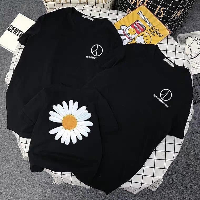 SET ÁO PHÔNG GIA ĐINH HOA CÚC MÀU ĐEN HC-B Jemi Store