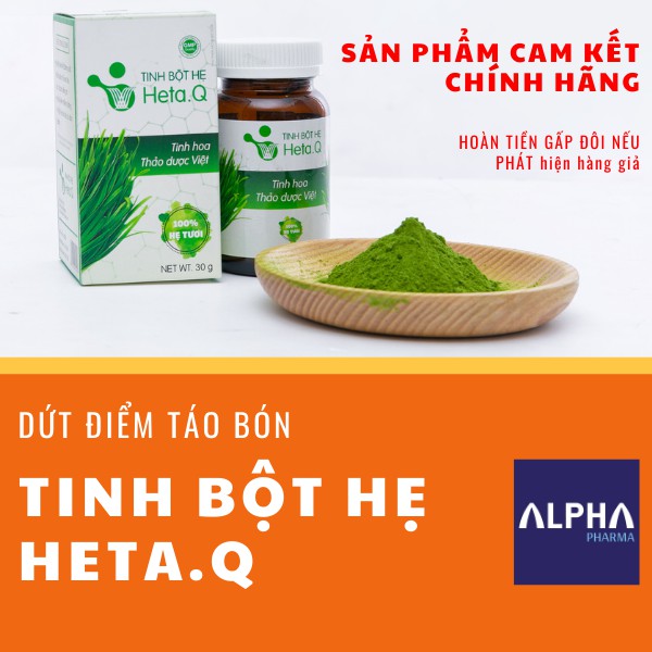 [ 100% Hết Táo Bón ] Tinh bột hẹ Heta.Q - Hỗ trợ điều trị táo bón cho bé - Hộp 30g