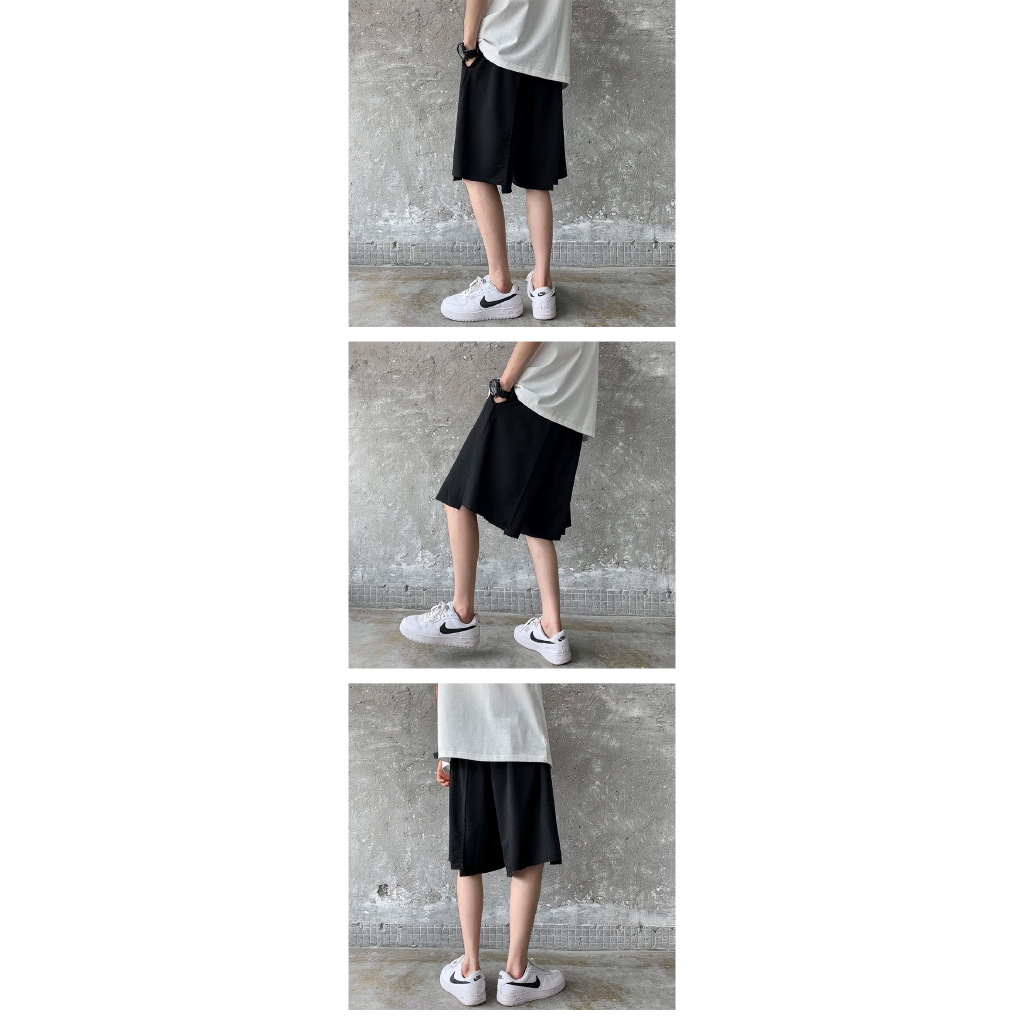 Quần Short Dáng Rộng Thiết Kế Bất Đối Xứng Phong Cách Hiphop Cá Tính Cho Nam | BigBuy360 - bigbuy360.vn