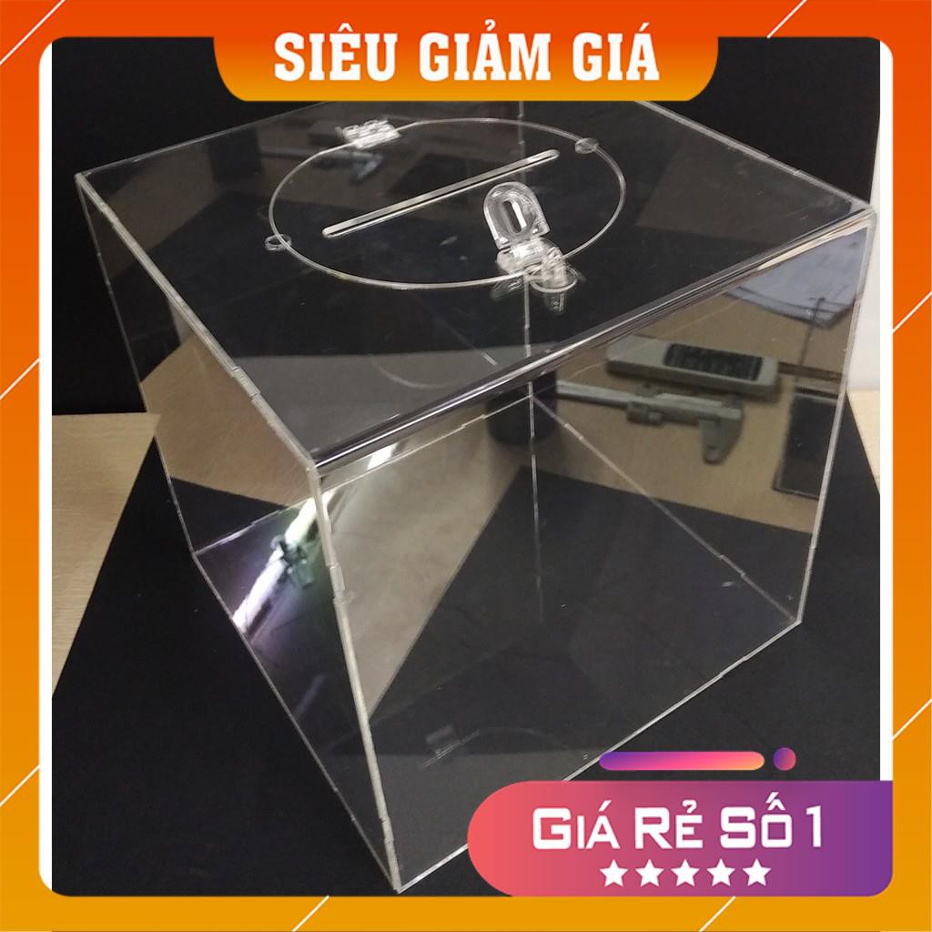 Hòm Phiếu Mica,Thùng bốc thăm, Đủ size, chất lượng, giá rẻ, đảm bảo độ trong suốt