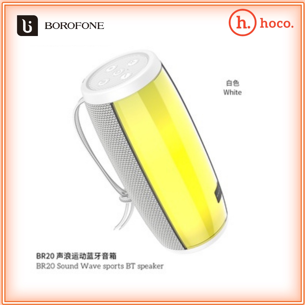 Loa Bluetooth V5.0 Chính Hãng BOROFONE BR20 - Loa Không Dây Di Động hiệu ứng LED, Âm Thanh Sống Động - Bảo Hành 12T