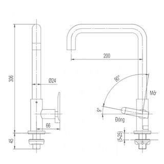 Vòi bếp lạnh Inax SFV-30 cao cấp, bảo hành chính hãng 2 năm