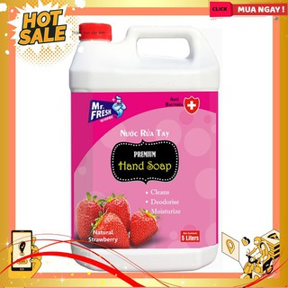 Can Nước rửa tay khử mùi Mr.Fresh 5L Hương Dâu