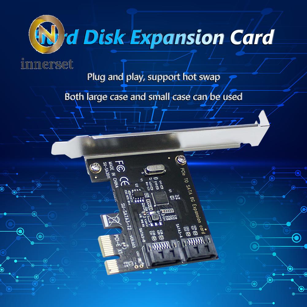 ✡ Game Component 2 Port SATA PCIe Card PCI Express to SATA 3.0 Expansion Controller Adapter