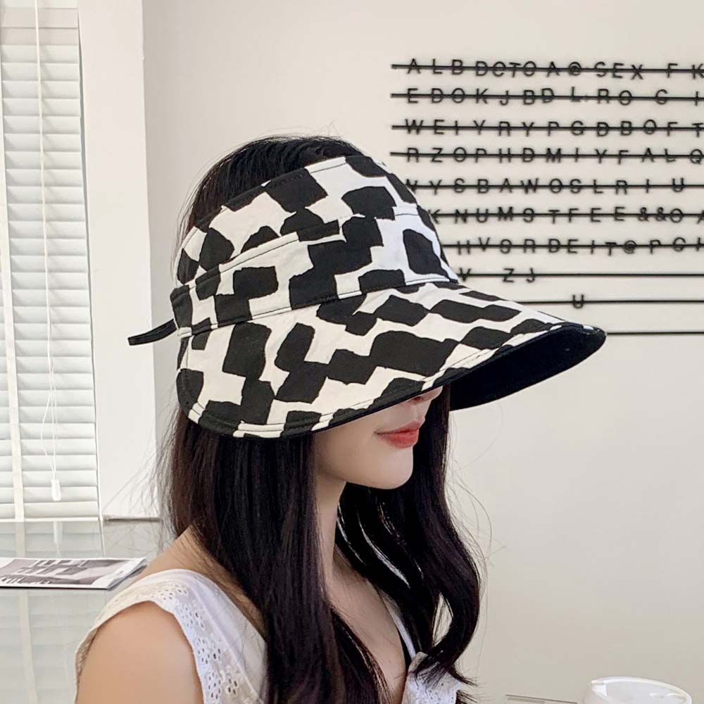 Mũ vành rộng hở chóp chống tia cực tím thời trang hè cho nữ
