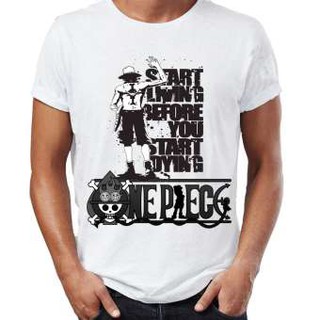 [CHUYÊN SỈ]Áo thun One Piece TPHCM in hình ACE (Áo Trắng, In 2 Mặt) - Mẫu 3